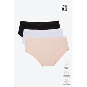 Hípster confeccionado en algodón sin costuras paquetería x3